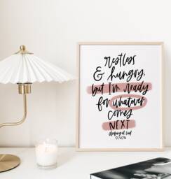 Enneagram 7 Sleeping At Last Lyrics Print - Gift Seven Office Decor Encouraging Gifts - thumbnail 1