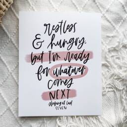 Enneagram 7 Sleeping At Last Lyrics Print - Gift Seven Office Decor Encouraging Gifts - thumbnail 2