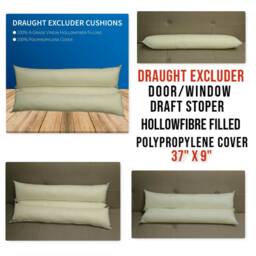 Door Draught Excluder 9''x37'' Hollowfibre Energy Saver - thumbnail 2