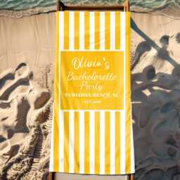 Personalized Beach Towel, Custom Name, Bachelorette Party Gift, Anniversary, Vocation Gift For Bride, Vacation Towel - thumbnail 3