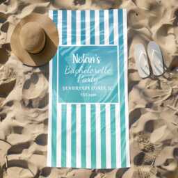 Personalized Beach Towel, Custom Name, Bachelorette Party Gift, Anniversary, Vocation Gift For Bride, Vacation Towel - thumbnail 2