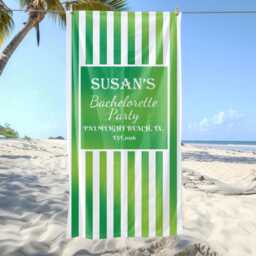 Personalized Beach Towel, Custom Name, Bachelorette Party Gift, Anniversary, Vocation Gift For Bride, Vacation Towel