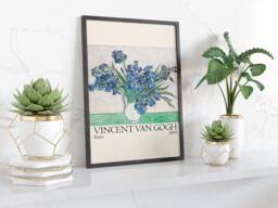 Vincent Van Gogh Irises 1890 Wall Art Print Post Impressionist Floral Painting Botanical Still Life Decor For Living Room Or Office - thumbnail 1
