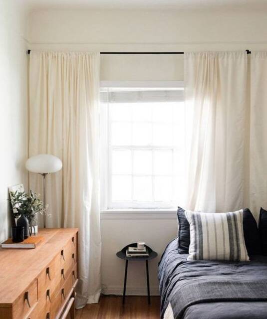 Pair Of Cream Linen Curtains, Cream Drapes Window Treatments, Custom Extra Long Curtains - image 1