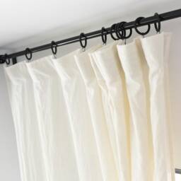 Pair Of Cream Linen Curtains, Cream Drapes Window Treatments, Custom Extra Long Curtains - thumbnail 2