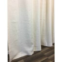 Pair Of Cream Linen Curtains, Cream Drapes Window Treatments, Custom Extra Long Curtains - thumbnail 3