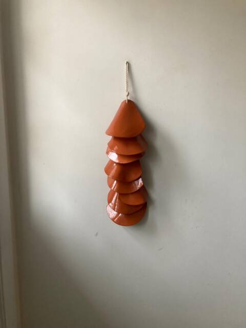 Terracotta Tile Wall Decor, Hanging, Wabi Sabi Terracotta Earthy Art - image 1