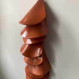 Terracotta Tile Wall Decor, Hanging, Wabi Sabi Terracotta Earthy Art - thumbnail 3
