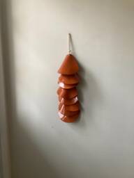Terracotta Tile Wall Decor, Hanging, Wabi Sabi Terracotta Earthy Art