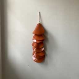 Terracotta Tile Wall Decor, Hanging, Wabi Sabi Terracotta Earthy Art - thumbnail 2