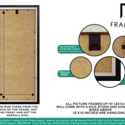 Panoramic Sizes Picture Frames Photo Black White Oak Custom Size Poster Frame Home Decor Wall Art Best Gift For Any Occasion - thumbnail 3