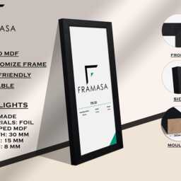 Panoramic Sizes Picture Frames Photo Black White Oak Custom Size Poster Frame Home Decor Wall Art Best Gift For Any Occasion - thumbnail 2
