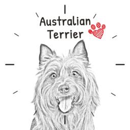 Australian Terrier, Free Standing Mdf Floor Clock With An Image Of A Dog - thumbnail 2