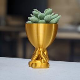 Praying Hands People Planter - 3D Printed Succulent Pot - thumbnail 2