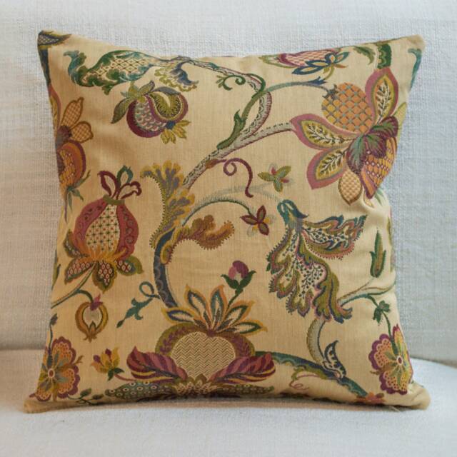 "Traditional Tea Rose Heavyweight Tapestry Double Sided Cushion. 17""x17" - image 1
