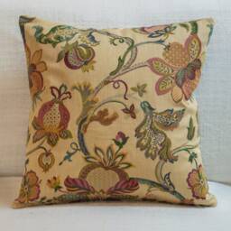 "Traditional Tea Rose Heavyweight Tapestry Double Sided Cushion. 17""x17"