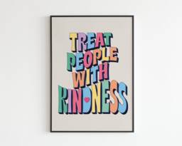 Hs Inspired - Treat People With Kindness Lyrics Music A3 A4 A5 Wall Art Poster Print Gift - thumbnail 1