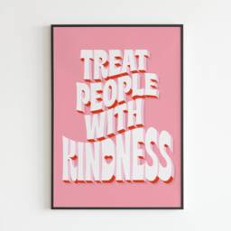 Hs Inspired - Treat People With Kindness Lyrics Music A3 A4 A5 Wall Art Poster Print Gift - thumbnail 2
