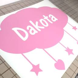 Personalised Cloud Wall Sticker, Decal, Nursery Decal Cloud, Baby Gift - thumbnail 2