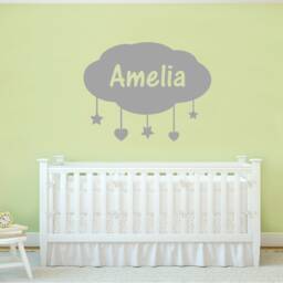 Personalised Cloud Wall Sticker, Decal, Nursery Decal Cloud, Baby Gift - thumbnail 3