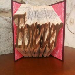 Forever - Folded Book Art Fully Customizable, Marriage, Wedding, Love, Eternal - thumbnail 4