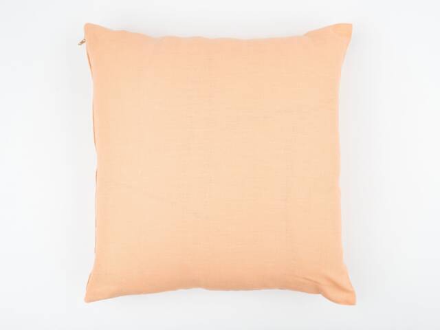 Peach Linen Cushion Cover With Zipper 45cm X - 18 - image 1