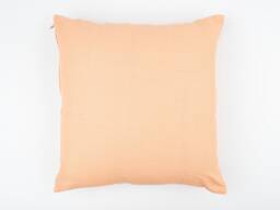 Peach Linen Cushion Cover With Zipper 45cm X - 18 - thumbnail 1