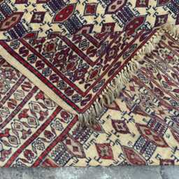 4'8x6'6 Ft Vintage Somak Kilim - Afghan Handmade Wool Flatweave Rug, Tribal Pattern Area Carpet, Traditional Home Decor Rug - thumbnail 4