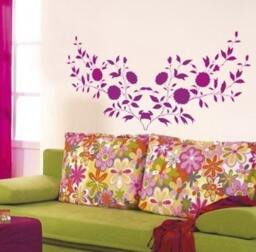 Wall Stencils Blooming Branches 2Pc - Reusable Better Than Decals - thumbnail 2