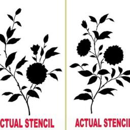 Wall Stencils Blooming Branches 2Pc - Reusable Better Than Decals - thumbnail 4