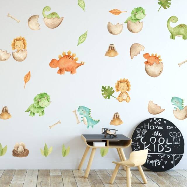 Dinosaur Wall Decals - Decor, Nursery Gift For Kid, Boys Room Girls Decor - image 1