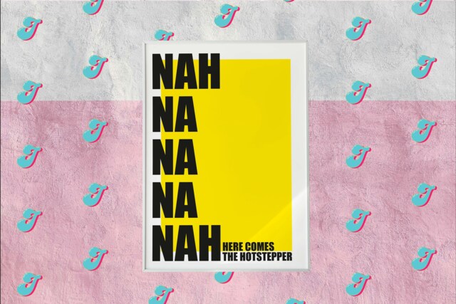 Here Comes The Hotstepper Wall Art Print, Ini Kamoze, 90S Hiphop Reggae Music, Funky Music Colourful Home Neon Decor, Gallery