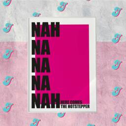 Here Comes The Hotstepper Wall Art Print, Ini Kamoze, 90S Hiphop Reggae Music, Funky Music Colourful Home Neon Decor, Gallery - thumbnail 3