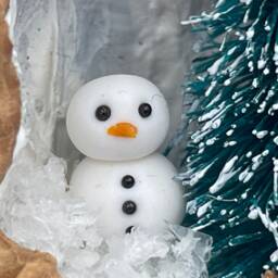 Christmas Assortment 1 - Penguin, Robin, Santa, Snowman Handmade Walnut Shell Decorations - thumbnail 4