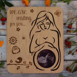 Ultrasound Frame Godmother Picture Mother's Day Gift Personalized Baby Sonogram Baptism - thumbnail 2
