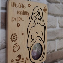 Ultrasound Frame Godmother Picture Mother's Day Gift Personalized Baby Sonogram Baptism - thumbnail 4