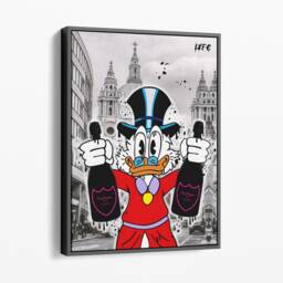 Scrooge Mcduck X London Champagne - Alec Monopoly Street Art Canvas Banksy Luxury - thumbnail 3