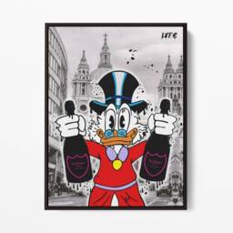 Scrooge Mcduck X London Champagne - Alec Monopoly Street Art Canvas Banksy Luxury - thumbnail 2