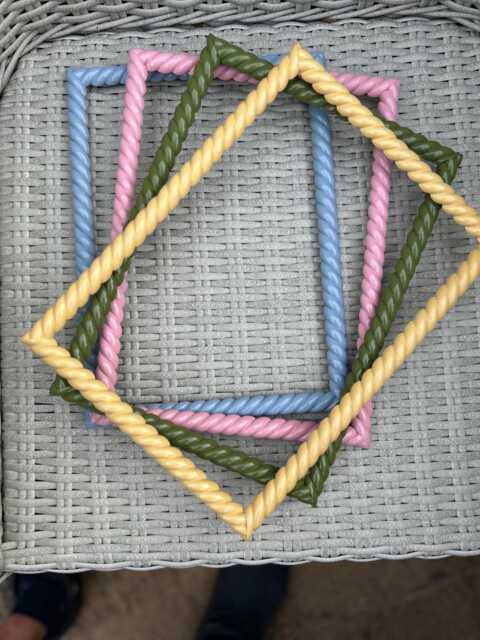 Handmade A3 Rope Twist Picture Frame - Rustic Home Decor - image 1