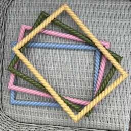 Handmade A3 Rope Twist Picture Frame - Rustic Home Decor - thumbnail 3