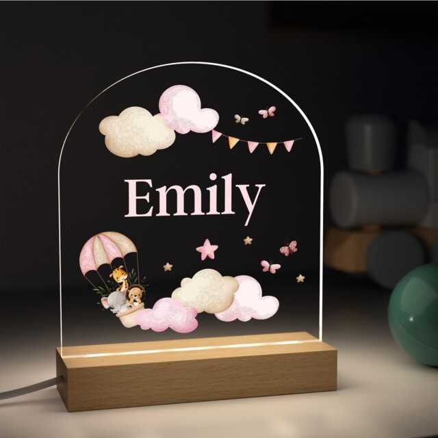 Personalised Baby Girls Nursery Night Light Custom Sleep Lamp Gifts With Any Name - image 1