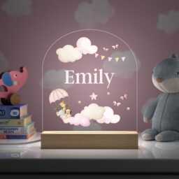 Personalised Baby Girls Nursery Night Light Custom Sleep Lamp Gifts With Any Name - thumbnail 2