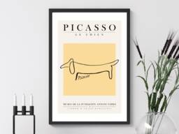 Pablo Picasso Le Chien Iconic Gallery Artist Art - Wall Print Abstract Gift Idea Bespoke Poster A5, A4, A3 Framed Or Unframed - thumbnail 1