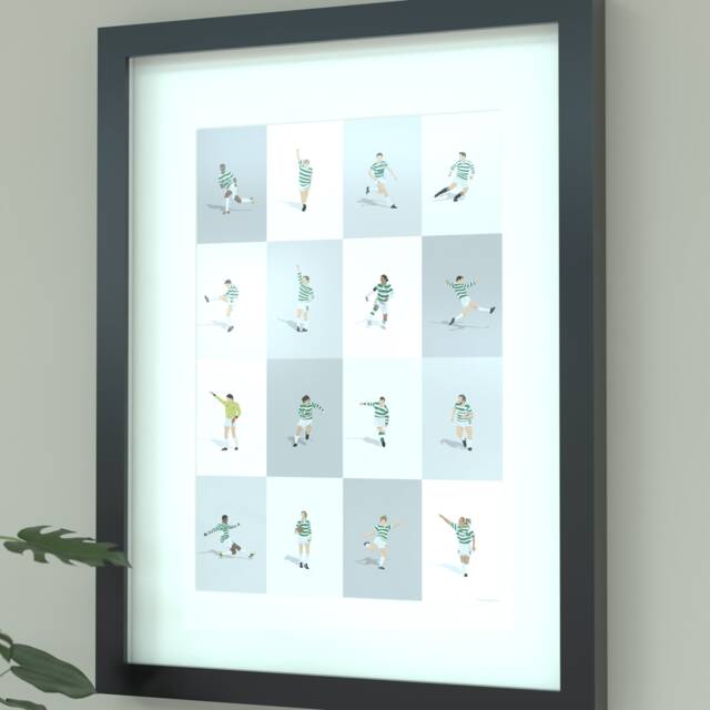 Celtic Park Football Legends Illustrated Print - image 1