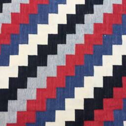 4x6 Ft Cotton Colourful Woven Rug Dhurrie - Beautiful Handmade Rug - thumbnail 3