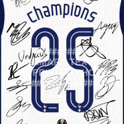 Uefa Europa Cup 2025 Squad Signed Tottenham Hotspur Printed Autograph Print Photo Framed Option Shirt Jersey Spurs Trophy - thumbnail 2