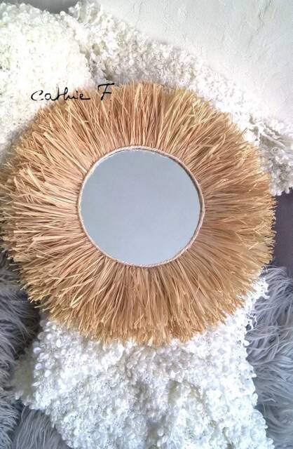 Raffia Rope Mirror - image 1