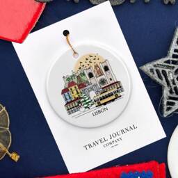 Lisbon Portugal Personalised Christmas Tree Ornament Decoration Travel Gift Festive Decor Souvenir Holiday Custom Xmas Bauble - thumbnail 2