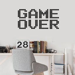 Game Over Vinyl Wall Decal Gaming Art Words Video Games Room Decor Stickers Mural - #2727Di - thumbnail 2