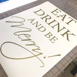 Eat Drink & Be Merry Wall Sticker, Kitchen Art, Decor, Eat Decal, Decor - thumbnail 2